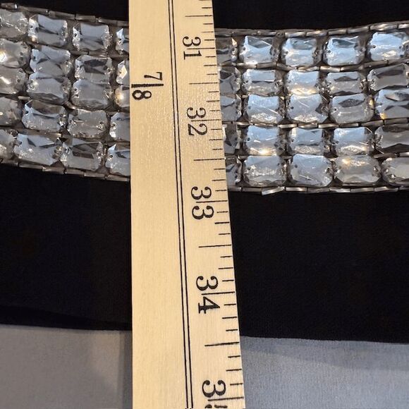 Diane von Furstenberg Wally Square All Over Crystal Mesh Crepe Mini Dress Size 2 - Picture 12 of 13